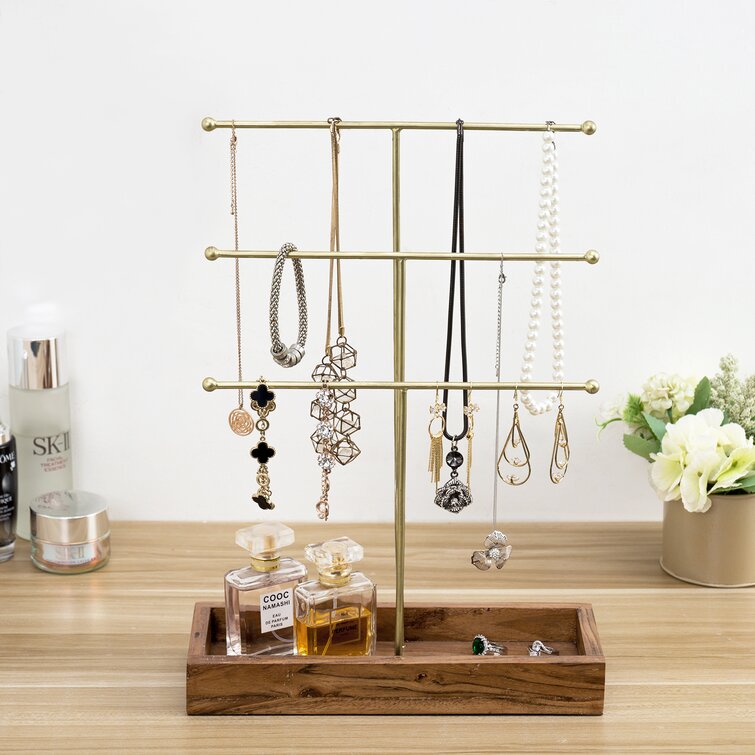 Wooden jewelry deals hanger